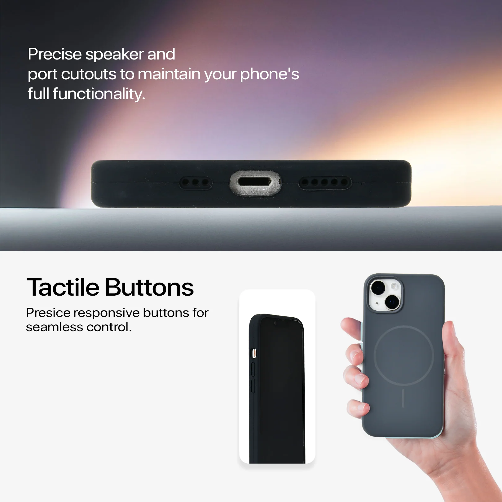 Anti Dust Magsafe Silicone Case - Iphone 13 (Black) - Image 6