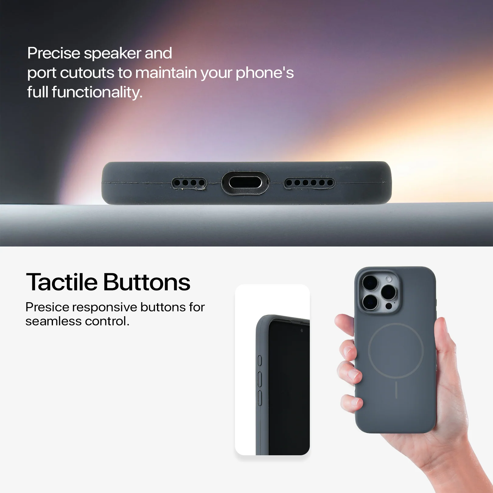 Anti Dust Magsafe Silicone Case - Iphone 13 Pro Max (Grey) - Image 6