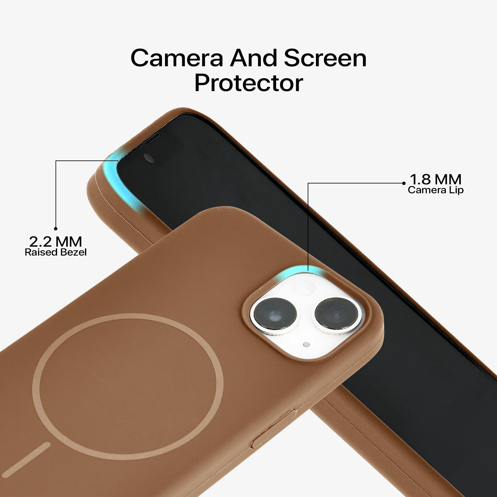 Anti Dust MagSafe Silicone Case - IPhone 14 ( Brown) - Image 4