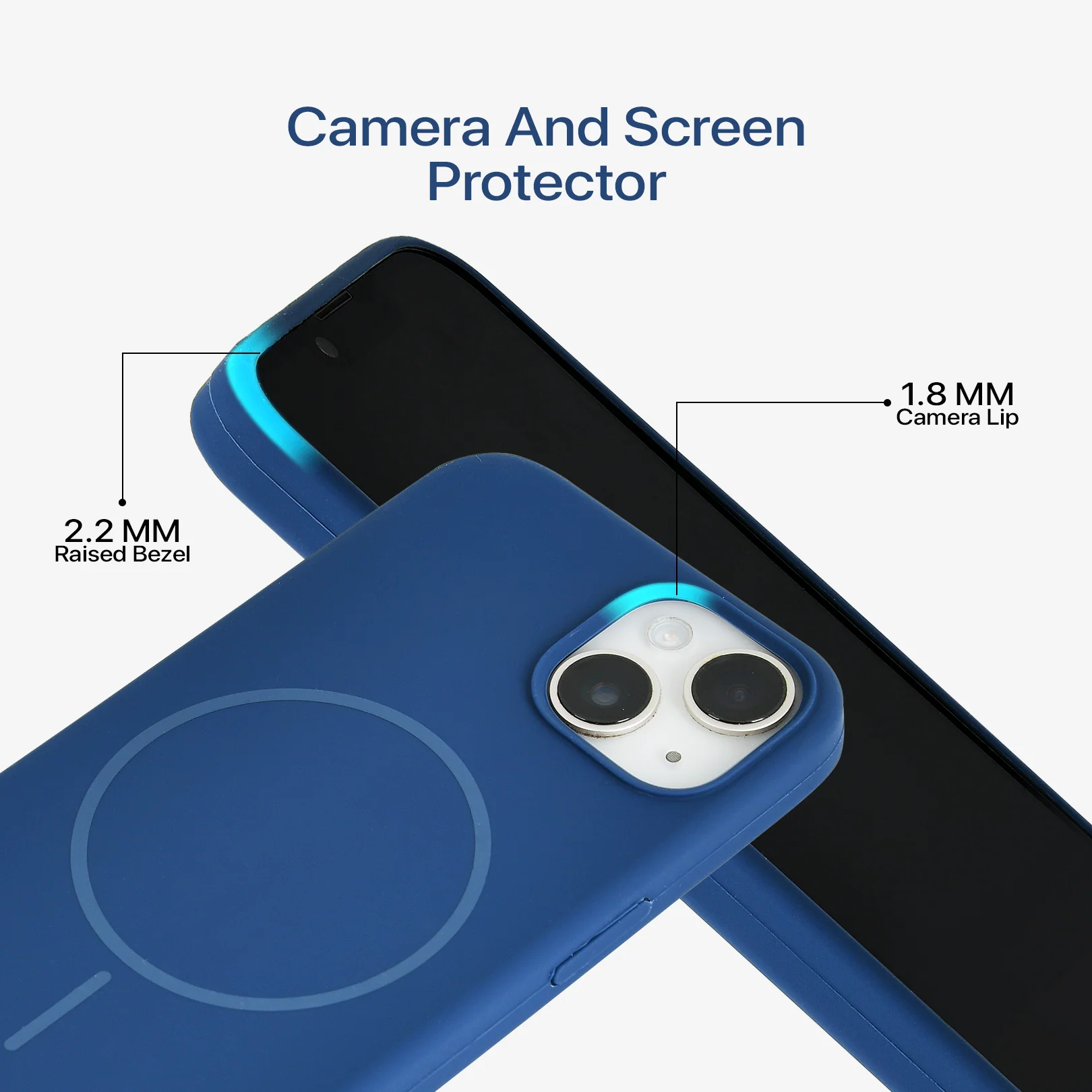 Anti Dust Magsafe Silicone Case - Iphone 14 Plus (Denim Blue) - Image 4