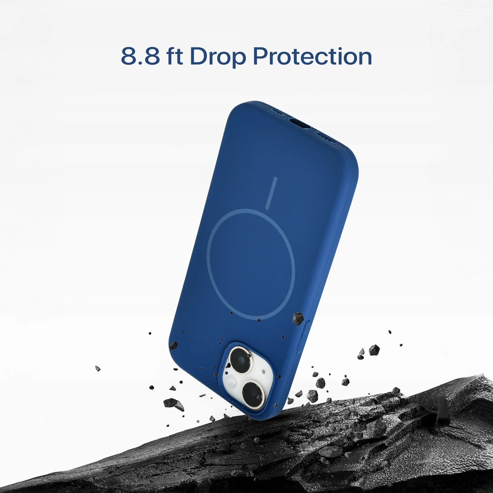 Anti Dust Magsafe Silicone Case - Iphone 14 Plus (Denim Blue) - Image 5