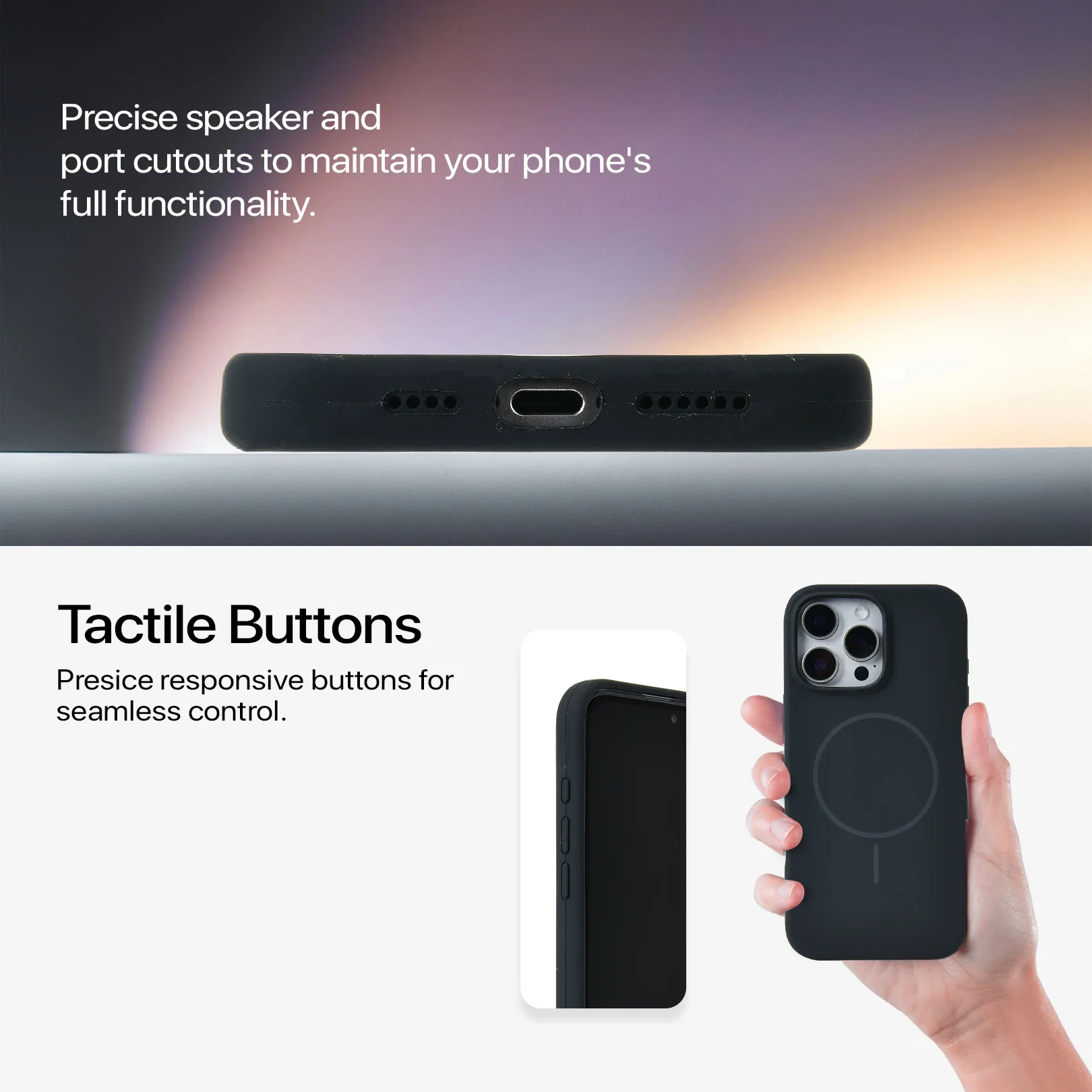 Anti Dust Magsafe Silicone Case - Iphone 14 Pro (Black) - Image 6