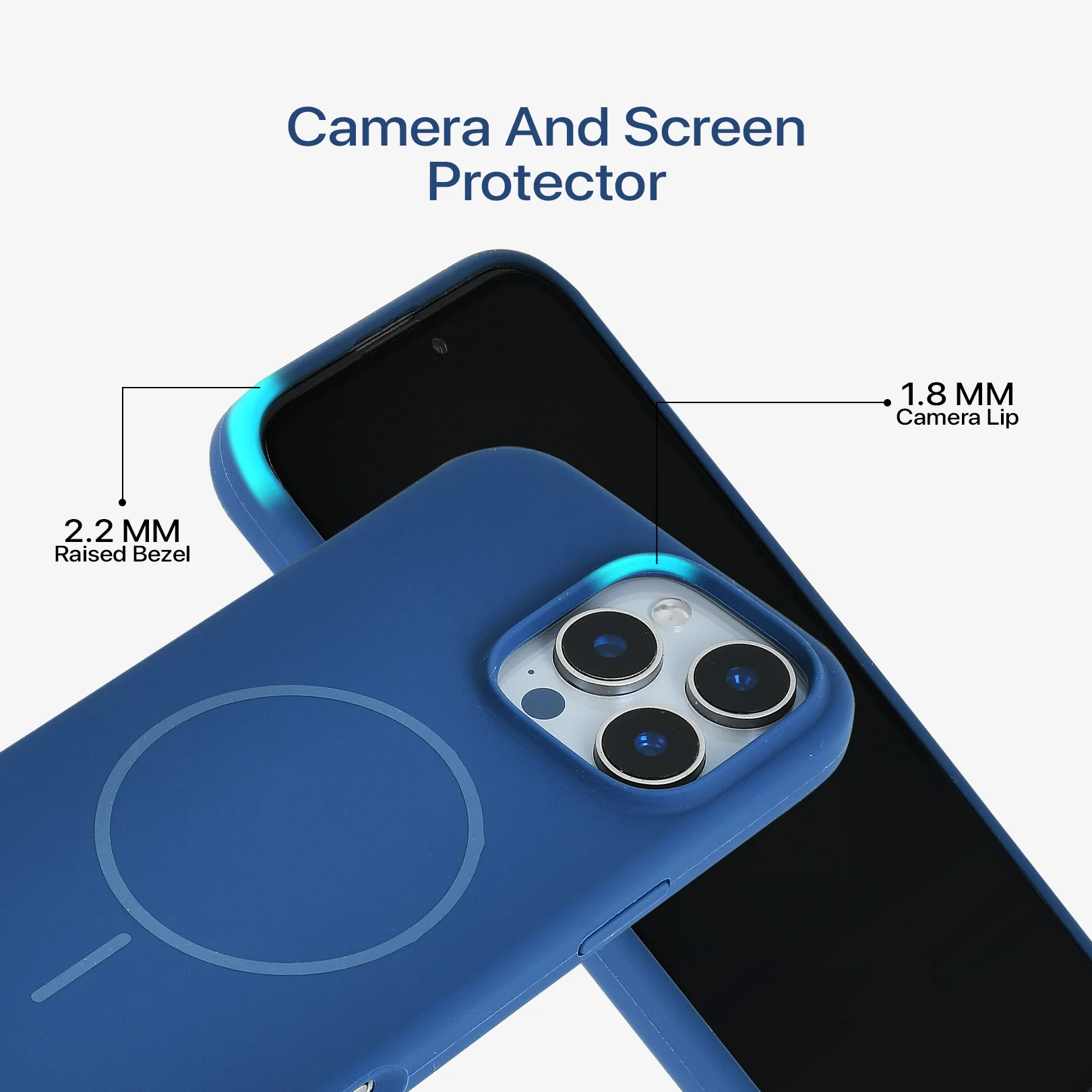 Anti Dust Magsafe Silicone Case - Iphone 15 Pro (Denim Blue) - Image 4