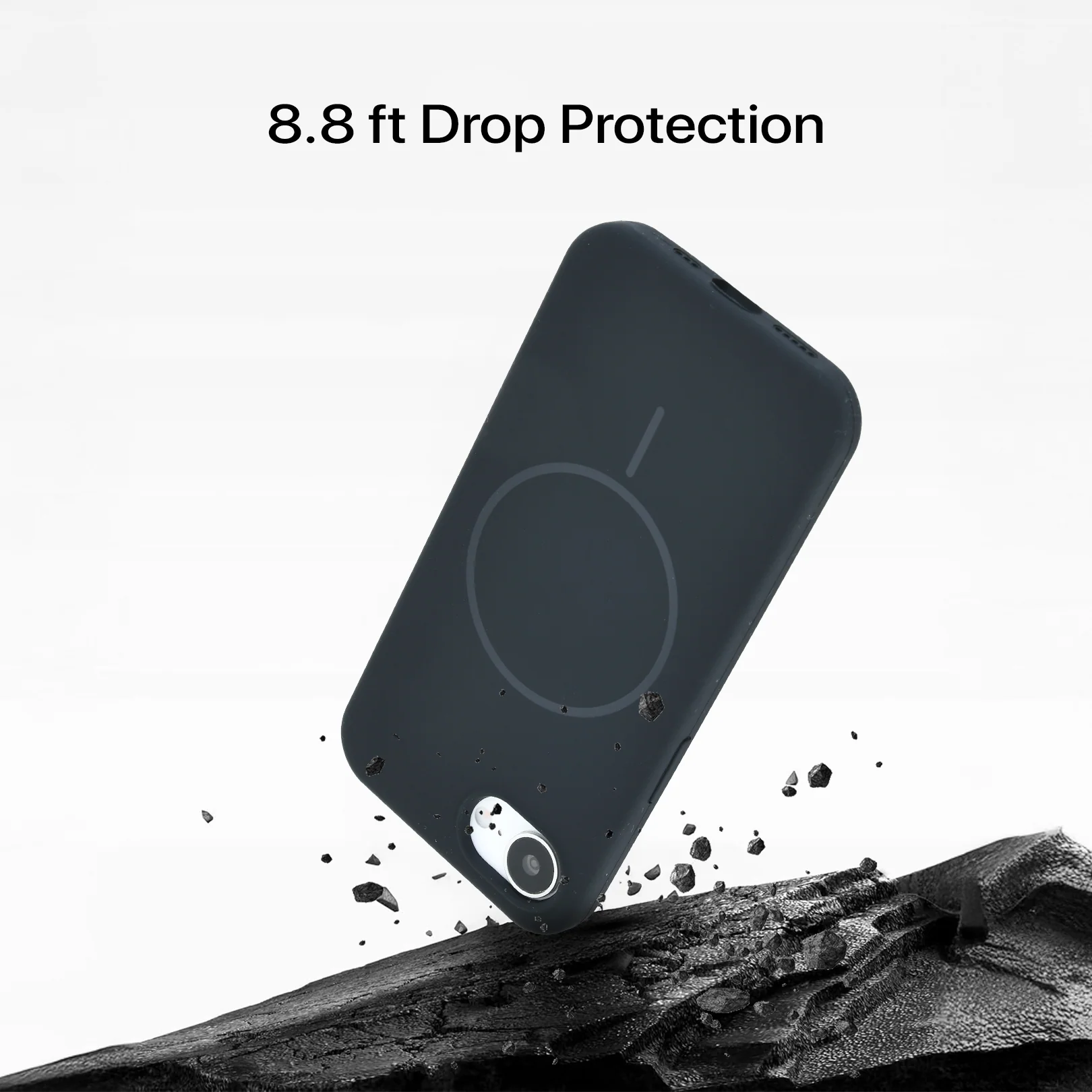 Anti Dust Magsafe Silicone Case - Iphone 16 e (Black) - Image 5