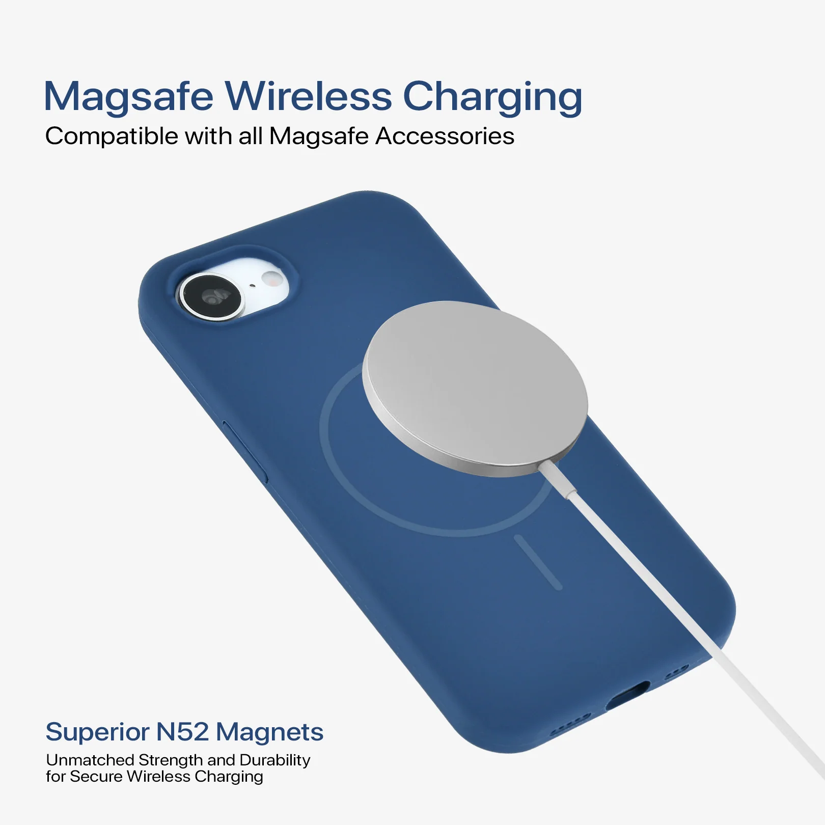 Anti Dust Magsafe Silicone Case - Iphone 16 e (Blue) - Image 3
