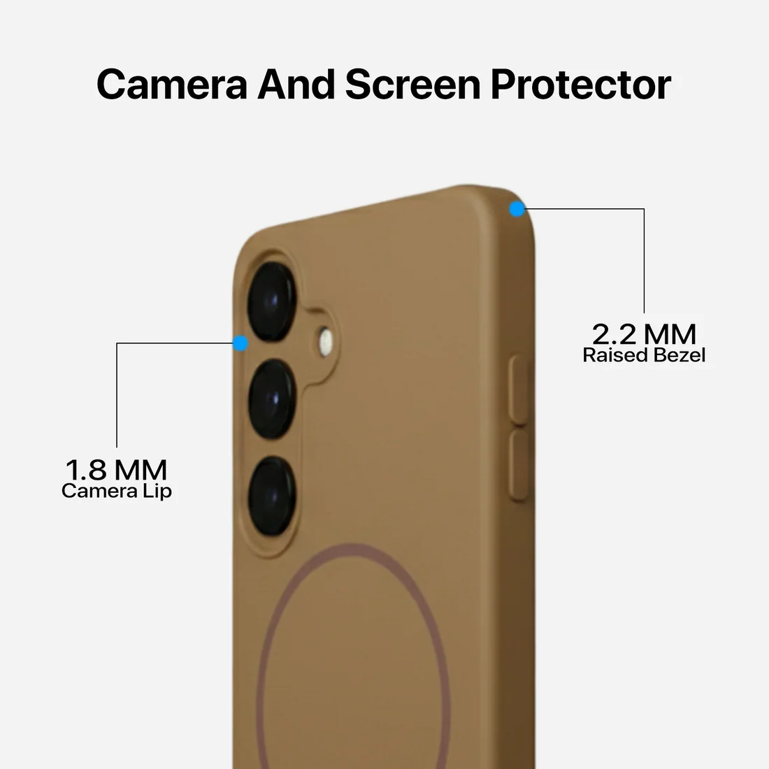 Anti Dust Magsafe Silicone Case - Samsung S22 Ultra (Brown) - Image 2