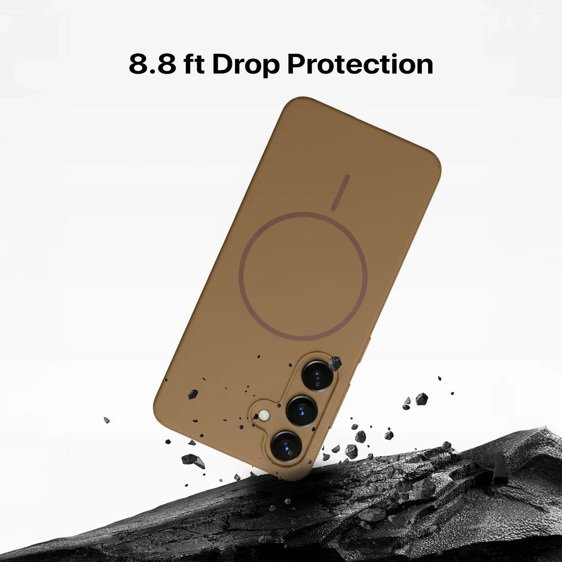 Anti Dust Magsafe Silicone Case - Samsung S22 Ultra (Brown) - Image 4