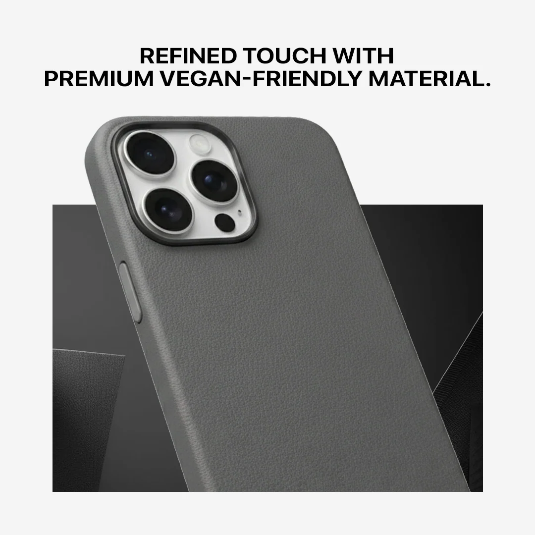 Signature Leather Magsafe Case - Iphone 14 Pro Max (Graphite Grey) - Image 3