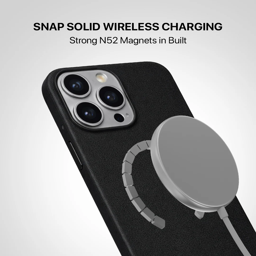 Signature Leather Magsafe Case - Iphone 15 Pro Max (Royal Black) - Image 7
