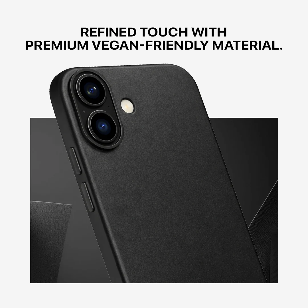 Signature Leather Magsafe Case - Iphone 16 Plus  (Royal Black) - Image 7