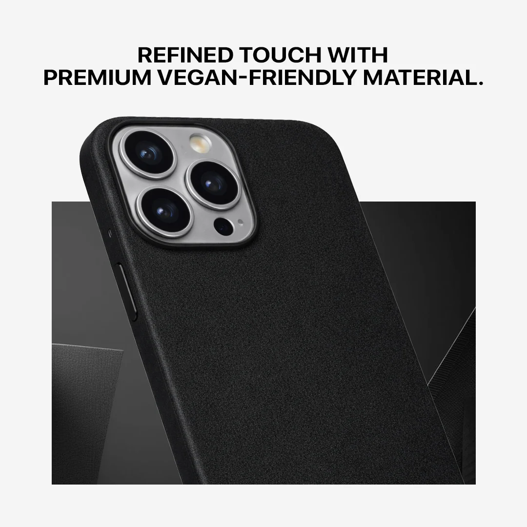 Signature Leather Magsafe Case - Iphone 16 Pro (Royal Black) - Image 8